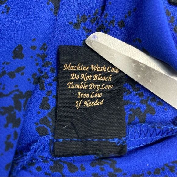 MINE Women’s Top Blue & Black Sleeveless Size Small - Picture 4 of 7